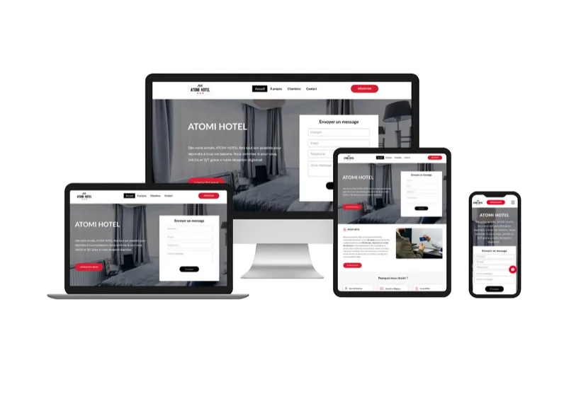 Site réalisé pour Atomi Hotel